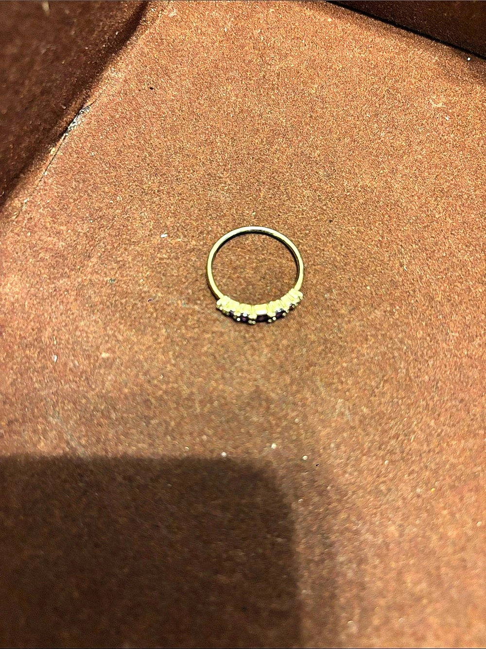 Gemstone Ring in Gold & Purple Like New
